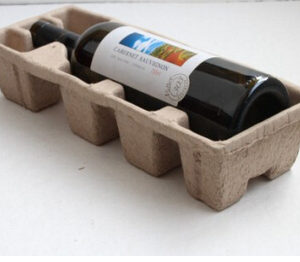 The Molded Paper Tray for Glass Wine Bottles